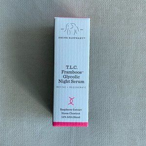NIB Drunk Elephant T.L.C. Framboos™ Glycolic Night Serum 1 fl.oz. / 30 ml NEW!